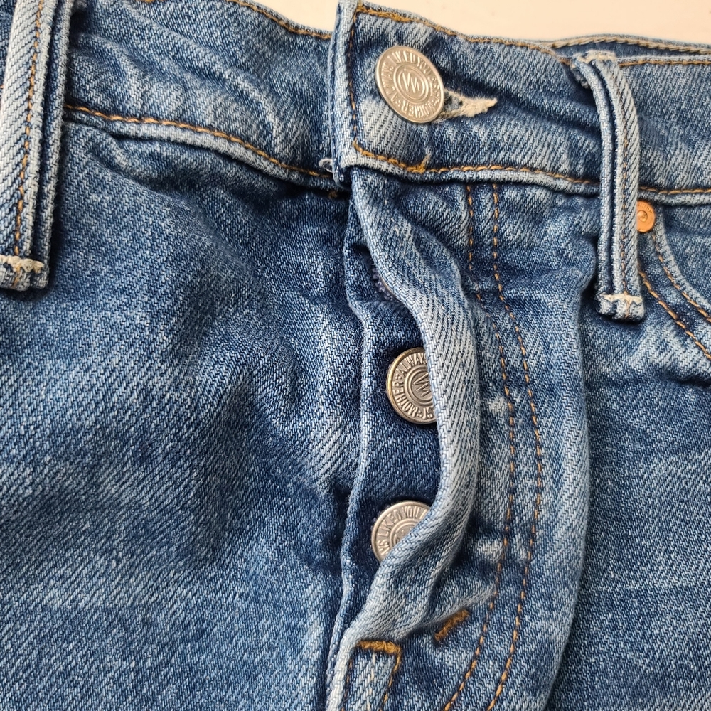 MOTHER Superior The Tomcat Mini Skirt Fray in Playing Dirty Wash - Picture 10 of 16